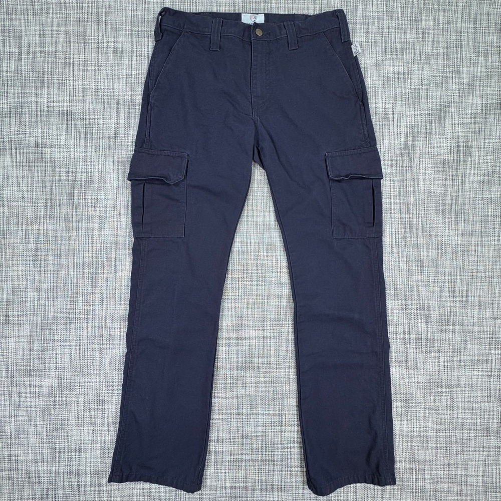 Tyndale Women's K213T FR Cargo Work Pants Navy Blue Size 6 33 Inseam Arc Rated